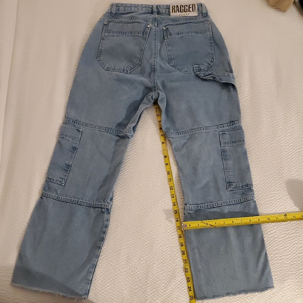 The Ragged Priest Light Blue Wide Leg Jeans